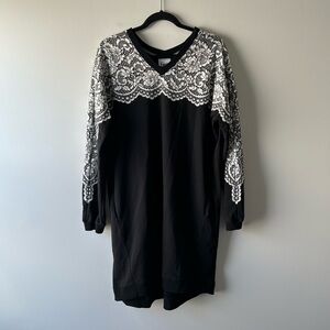My Twin by Twinset black and white lace dress